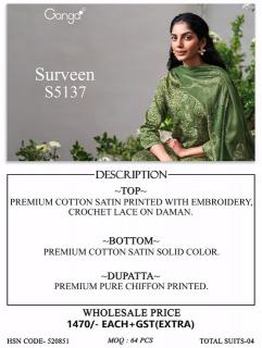 Ganga surveen 5137 wholesaler for varli print dress material at mt market inore